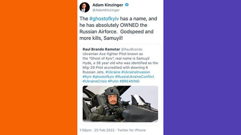 Adam Kinzinger Tweets Fake Ukraine Footage