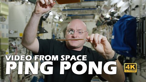 Astronaut Playing Zero-Gravity Liquid Ping Pong In Space In 4K