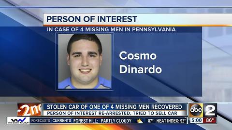 DA: Man tried to sell missing man's car; 4 men still missing