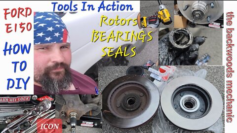 How To Replace Front Rotors, Bearings & Seals Ford E-150 Cargo Van 2000's