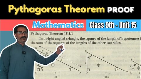 Pythagoras Theorem | Proof | Class 9 Maths | Hassaan Ahmad Awan