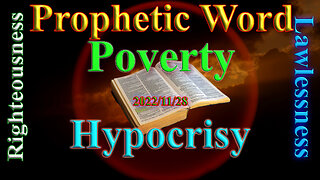 Poverty or Hypocrisy: Prophetic Word