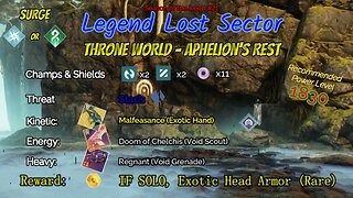 Destiny 2 Legend Lost Sector: Dreaming City - Aphelion's Rest on my Arc Titan 6-20-23