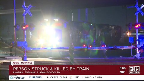 Person reportedly hit, killed by train at Phoenix intersection