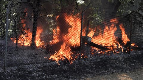 Outside Rubbish Fire in West Sacramento, California