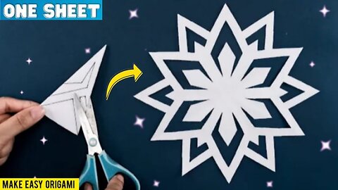 DIY Christmas Decoration Ideas - Paper Snowflake's #11- How to make Snowflake's out of paper