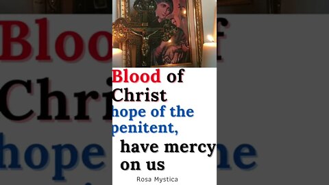 Blood of Christ, hope of the penitent, have mercy on us #shorts