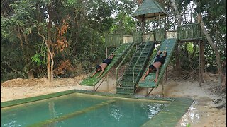 - Full Video - Building Water Slide To Luxury Swimming Pool Step by Step