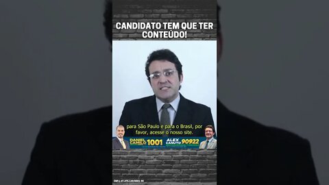 Candidatura tem que ter conteúdo! Não é só carinha sorrindo e o número embaixo... #shorts