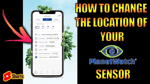 How to Change the Location of your Sensor on the PlanetWatch App