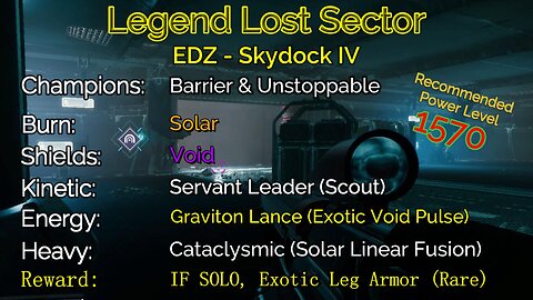 Destiny 2 Legend Lost Sector: EDZ - Skydock IV on my Titan 11-4-22