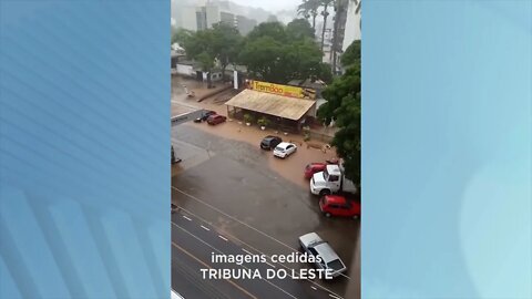 Manhuaçu: Temporal deixou a cidade em estado de alerta na tarde desta terça-feira