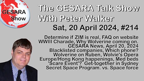 2024-04-20 GESARA Talk Show 214 - Saturday