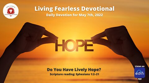 Do You Have Lively Hope?