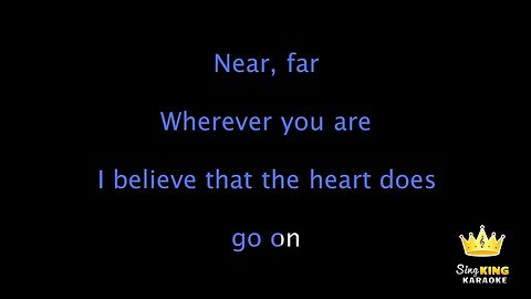 Celine Dion My Heart Will Go On Karaoke Version