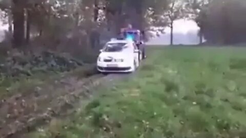 Buh-Bye: Dutch Farmers Tow Away Unwanted Police Vehicles