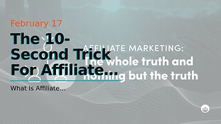 The 10-Second Trick For Affiliate Marketing in 2021: What It Is + How Beginners Can Start