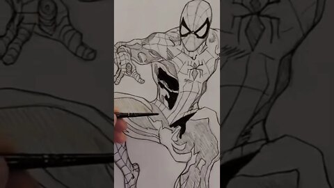 Inking spider man #spiderman #inking #art #comics #artist #comicart