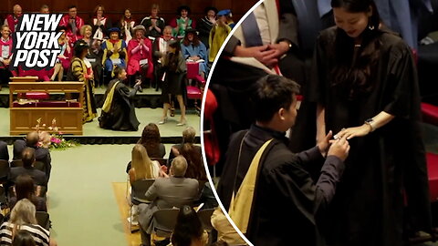 Man divides opinion with graduation ceremony proposal