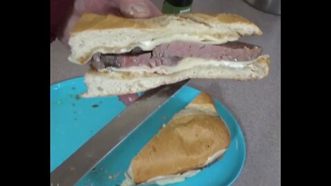 Prime Rib Dip & Derrel Ross Garlic Bread