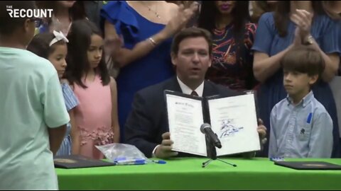 Governor Ron DeSantis signing the Bill removing Disney’s special tax exemption