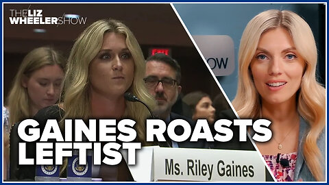 Riley Gaines DESTROYS leftist claiming female athletes are stronger than men