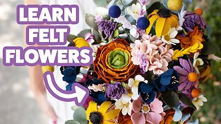 Felt Flowers for Beginners | The Hardwood Forest | Felt Flower Artist and Teacher