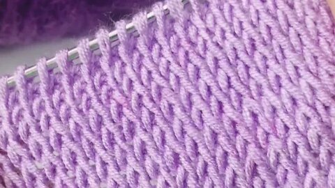 🧶Simple Tunisian crochet knit stitch