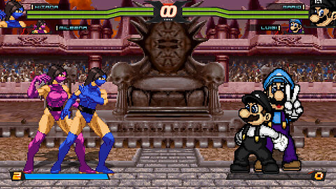 MUGEN - Kitana & Mileena vs. Super Mario & Super Luigi - Download