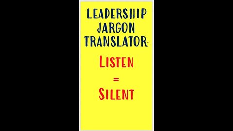 How to listen to others: Listen = Silent #shorts #funny #leadership #leadershipdevelopment