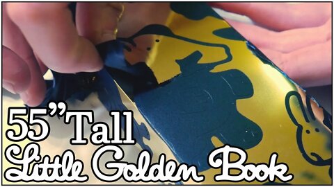 55" Tall Brass Fabricated, Little Golden Book Spine