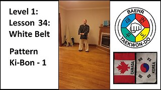 Baehr Taekwondo: 01-34: White Belt - Pattern - Ki-bon 1