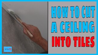 How to cut in a ceiling into tiles. Cut in tips.