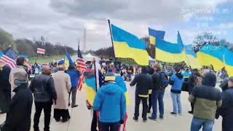 washington dc 3.27.2022 lincoln monument Ukraine Protest Rally March support independent media w tts