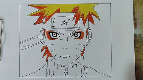 How to draw Naruto face 🖌️🎨