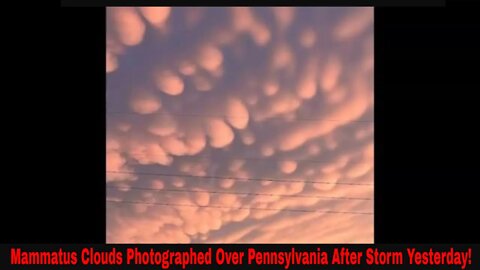 Mammatus Clouds Spotted After Pennsylvania Storm Yesterday!