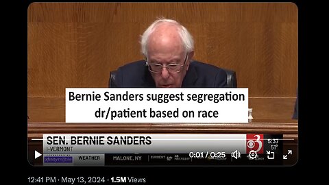 Bernie Sanders suggest segregation dr patient based on race