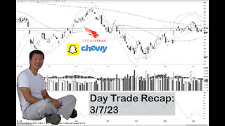 Day Trade Recap - 3.7.23 $CRWD (swing) $SNAP $CHWY