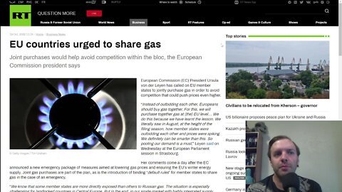 EC is suggesting European countries to pool gas purchases to share gas