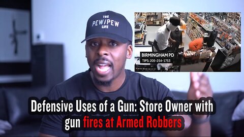 Defensive Uses of a Gun: Store Owner with gun fires at Armed Robbers