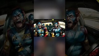 Superhero carpool karaoke