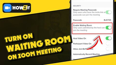 How to turn on waiting room option on zoom