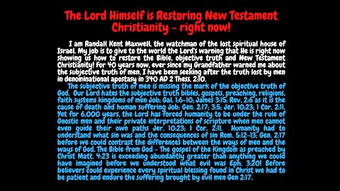 THERE WAS NO SALVATION FROM MEN OR TRUTH/BIBLE FROM GOD IN THE 1680 YEARS OF DENOMINATIONAL APOSTASY 2 THESS. 2:10; JOHN 8:32!