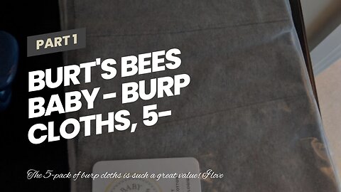 Burt's Bees Baby - Burp Cloths, 5-Pack Extra Absorbent 100% Organic Cotton Burp Cloths, Cloud W...