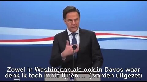 Rutte verspreekt zich en zegt dat “de rooie lijnen in Davos (WEF) uitgezet worden”