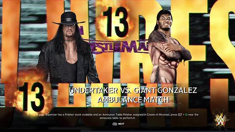 WWE 2k24 AmbulanceMatch Undertaker vs Giant Gonzalez