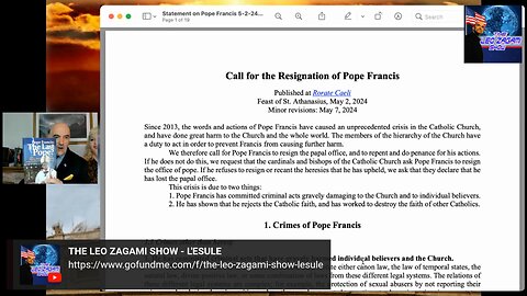 TOP CATHOLIC THEOLOGIANS DEMAND POPE FRANCIS RESIGN AND REPENT!