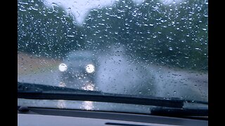 30 Minutes Relaxing Raining On Car Glass Windows Thunder Sounds Heavy Drops