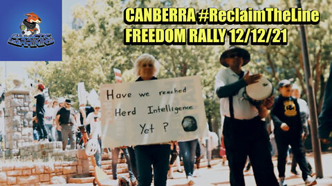 Time lapse of Canberra #ReclaimTheLine Freedom March - 12/12/21