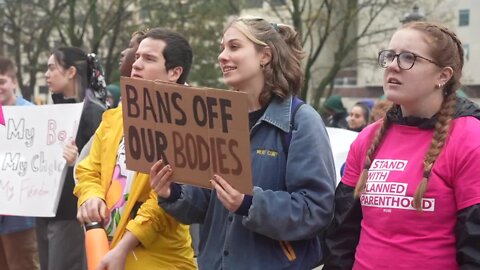 Pro-choice advocates rally at Michigan Capitol